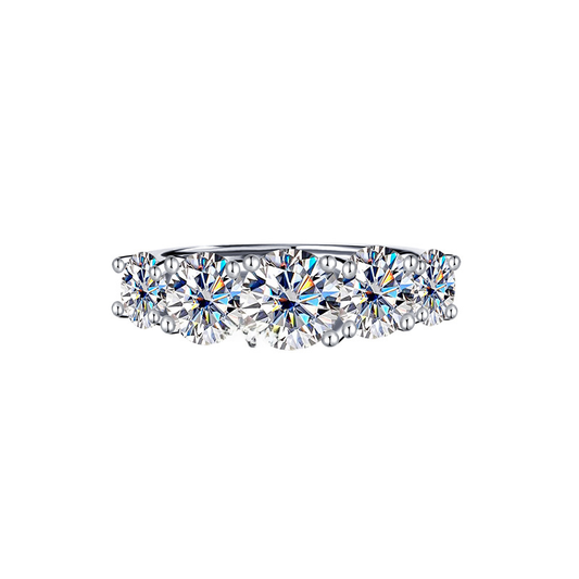 3.6 CTTWS925 Silver Moissanite Star Ring for Women