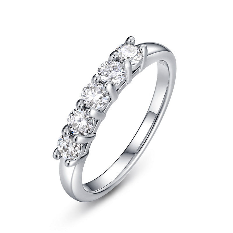 Moissanite Tanabata Ring for Valentine's Day