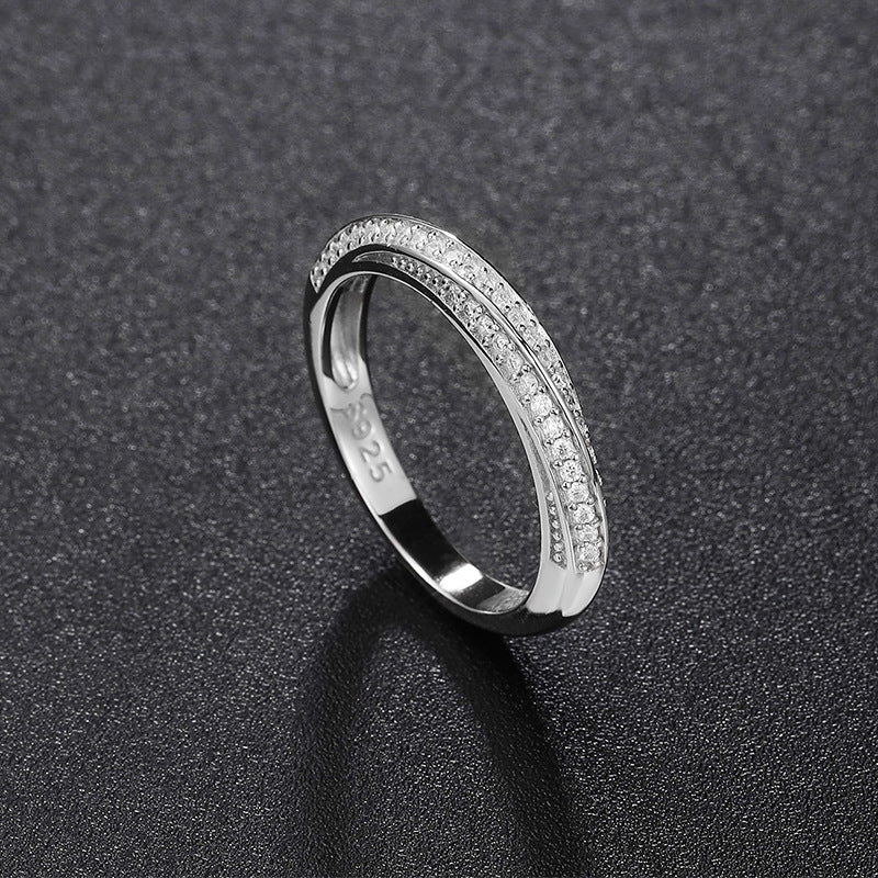 Mobius Strip Moissanite Cord for Women's Braiding Ring