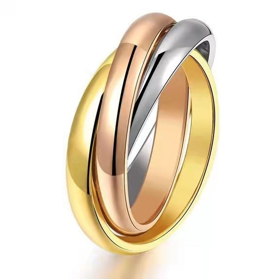 Titanium Steel Couple Rings - Simple Personality Design