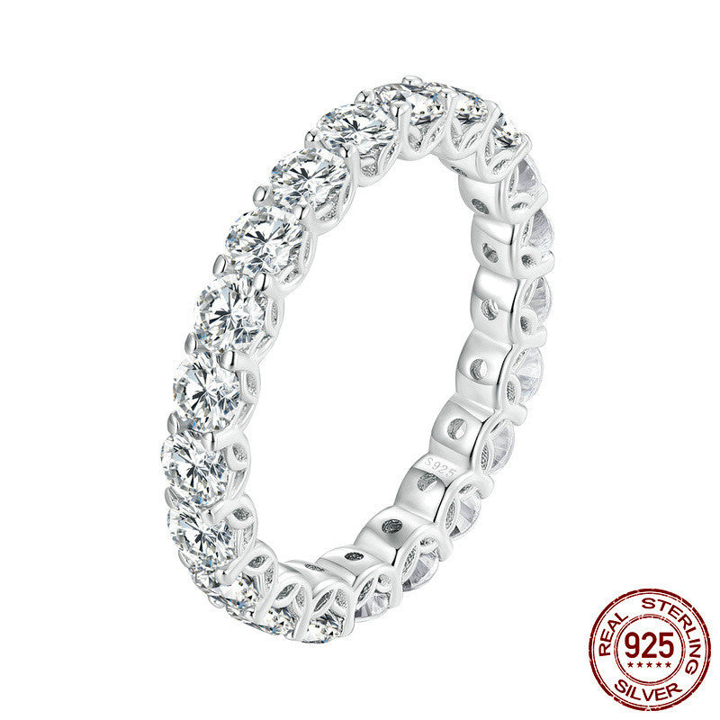 Openwork Pattern Moissanite Ring for Women