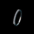 S925 Silver Ring with 16-Point Moissanite Engagement