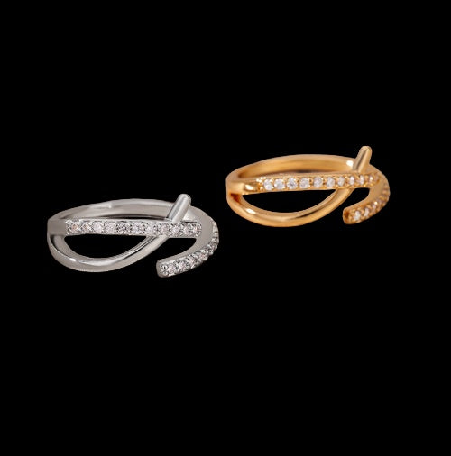 Adjustable Zirconia Rings - Vintage Wire Wrap Design