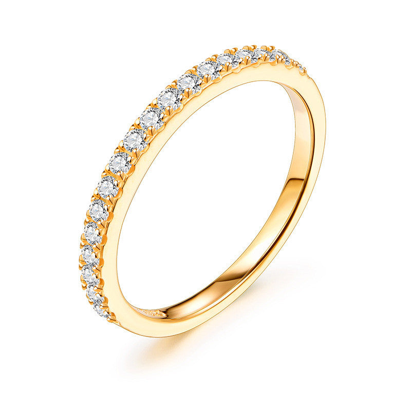 Sterling Silver Moissanite Ring Jewelry