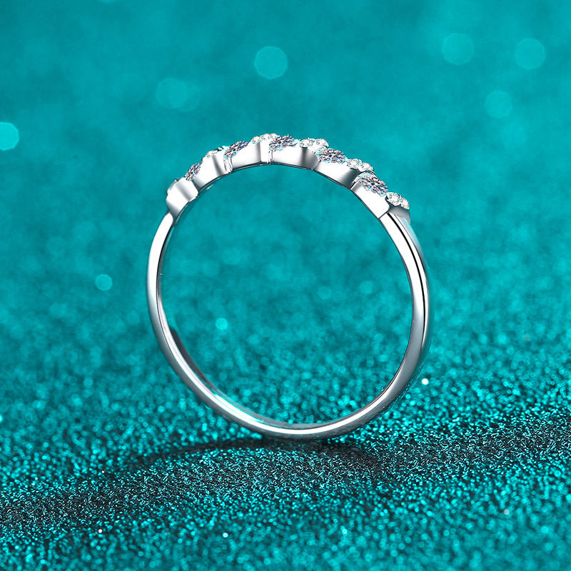 Water Ripple Moissanite Fashion Ring