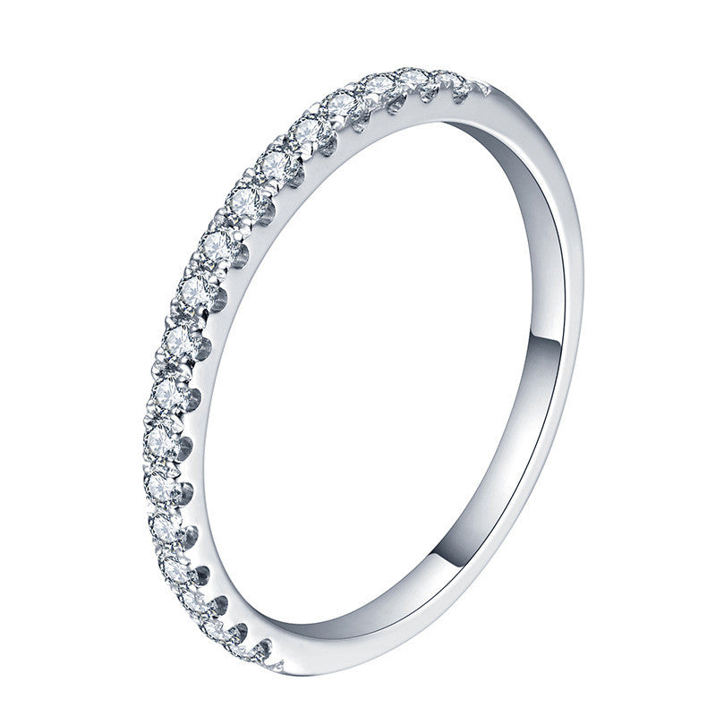 Sterling Silver Moissanite Ring Jewelry