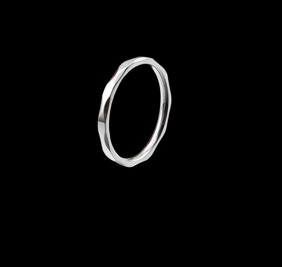 Korean Style Titanium Steel Couple Rings - Rose Gold
