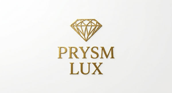 Prysm Lux logo with gold diamond