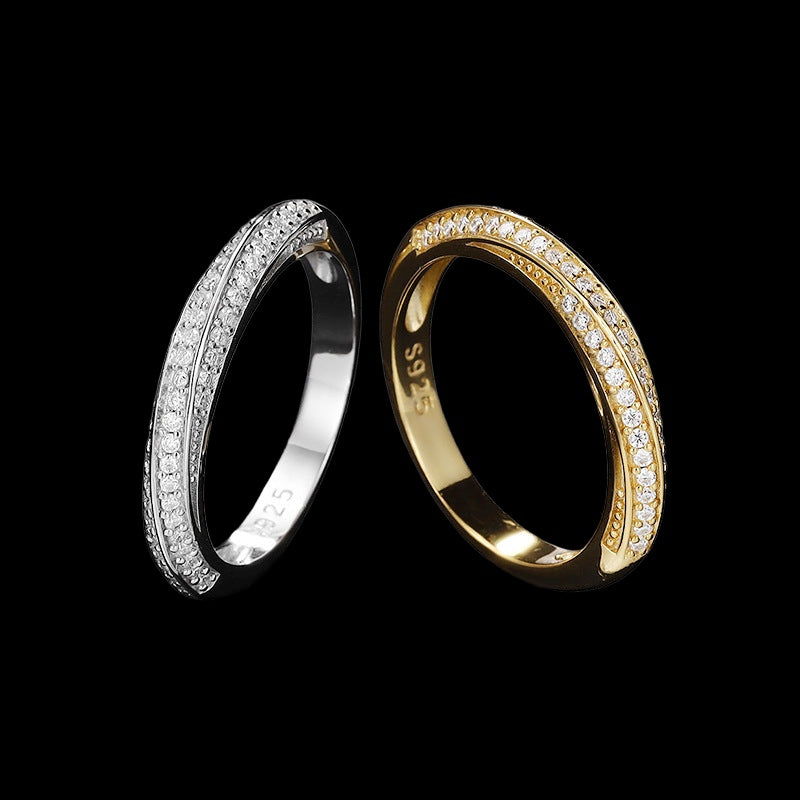 Mobius Strip Moissanite Cord for Women's Braiding Ring